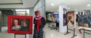 Foto Usye Seniman Pameran Lukisan 7 Rupa Indonesia di Perpustakaan Proklamator Bung Karno