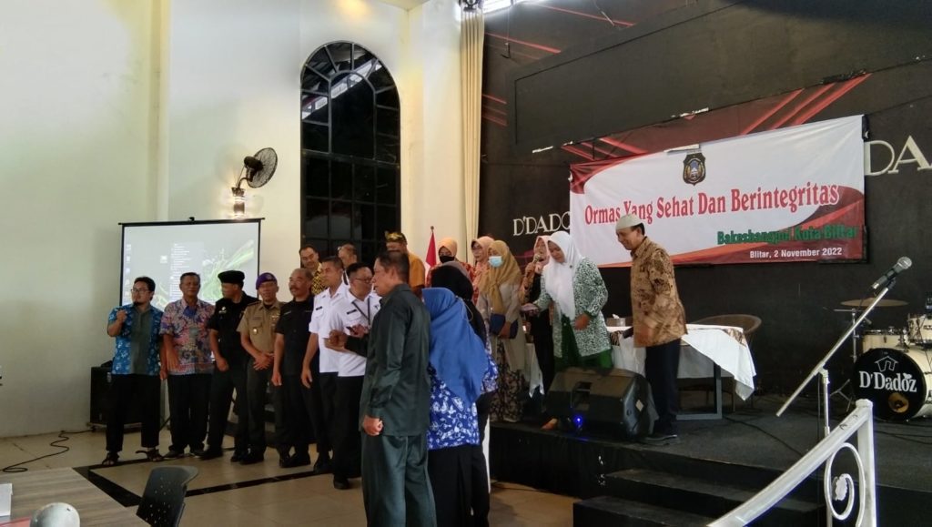 Acara Diskusi Bakesbanpol Kota Blitar bersama seluruh ormas se-Kota Blitar