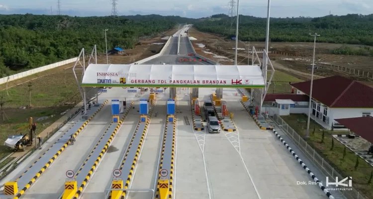 PT Hutama Karya Infrastruktur telah menyelesaikan proyek Jalan Tol Binjai-Pangkalan Brandan segmen Tanjungpura-Pangkalan Brandan. (Dok HKI)