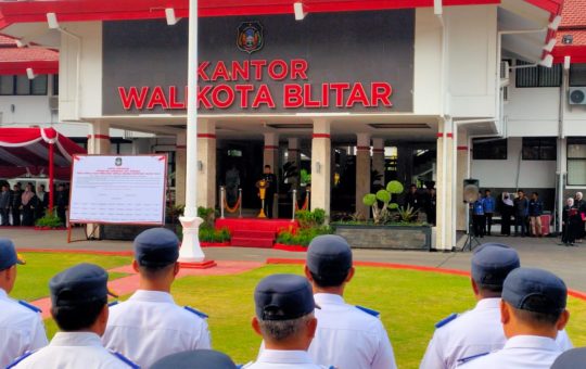 Upaca Peringatan Hari Jadi Provinsi Jawa Timur di Pemkot Blitar (doc: Istimewa)