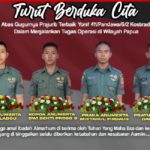 Kenaikan Pangkat Luar Biasa Diberikan Kepada 4 Anggota TNI Yang Gugur di Nduga Papua