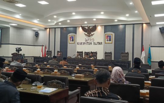 DPRD Kabupaten Blitar telah menyampaikan pandangan umum terhadap LKPJ Tahun 2023 (doc: Istimewa)