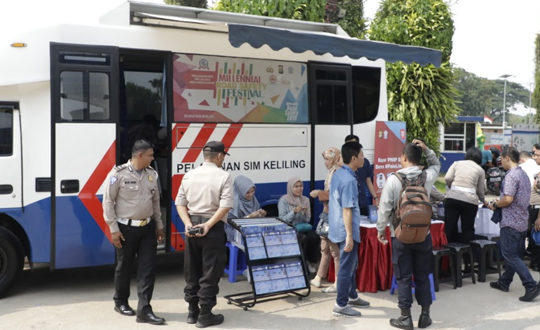Direktorat Lalu Lintas Polda Metro Jaya jumat,24 Mei 2024 siapkan perpanjang SIM keliling atau gerai samsat keliling (samling).