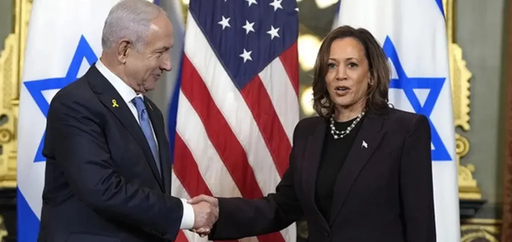 Perdana Mentri Israel Benjamin Netayu bertemu dengan Wakil Presiden AS Kamala Harris.