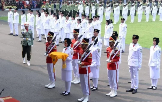 Upacara detik-detik Proklamasi Kemerdekaan Republik Indonesia dilangsungkan di Istana Negara IKN Nusantara pada Sabtu, 17 Agustus 2024.