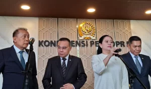 Ketua DPP PDIP Puan Maharani di Kompleks Parlemen, Senayan, Jakarta, Kamis