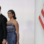 Wakil Presiden JD Vance dan istrinya Usha Vance menghadiri Pesta Komandan Tertinggi pada 20 Januari 2025 di Washington, DC. Presiden Trump menghadiri beberapa pesta pelantikan setelah mengambil sumpah sebagai presiden ke-47.